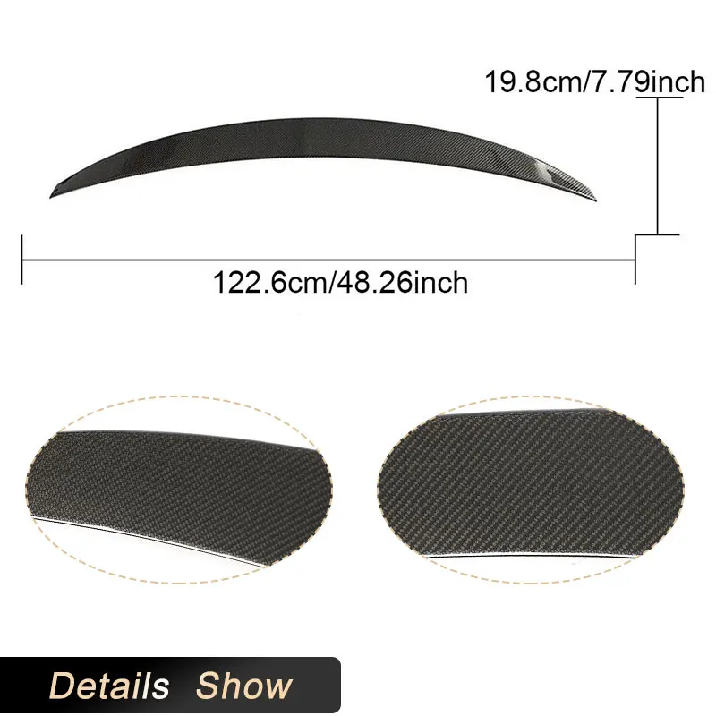 Carbon Fiber Heckspoiler Flügel für Audi A5 S5 RS5 Coupe 2-Türer 2017-2023 Auto Racing Heckspoiler Boot Lip Flügel Lippe