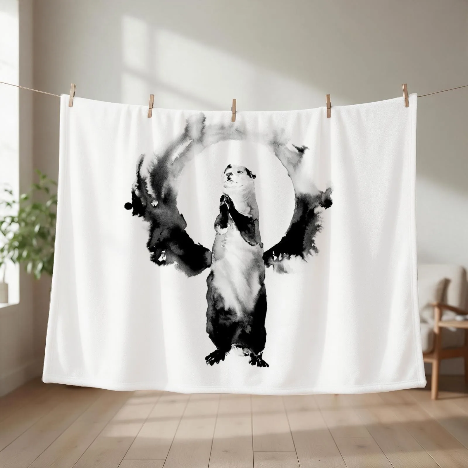 sun otter Throw Blanket Beautifuls Softest Weighted Personalized Gift Blankets