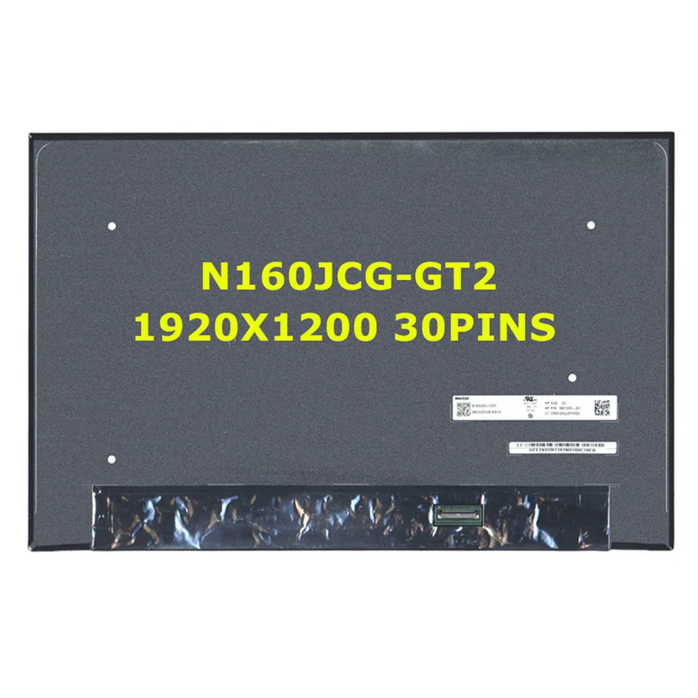 N160JCG-GT2 N160JCG GT2 Origineel NIEUW 16" Laptop LCD-scherm Matrixpaneel 1920x1200 30PINS 400NITS 100%SRGB
