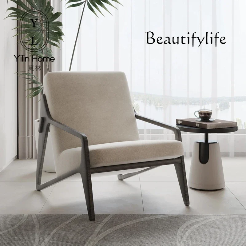 A44 New Chinese-style  wind leisure chair villa model room homestay design balcony leisure sofa chair