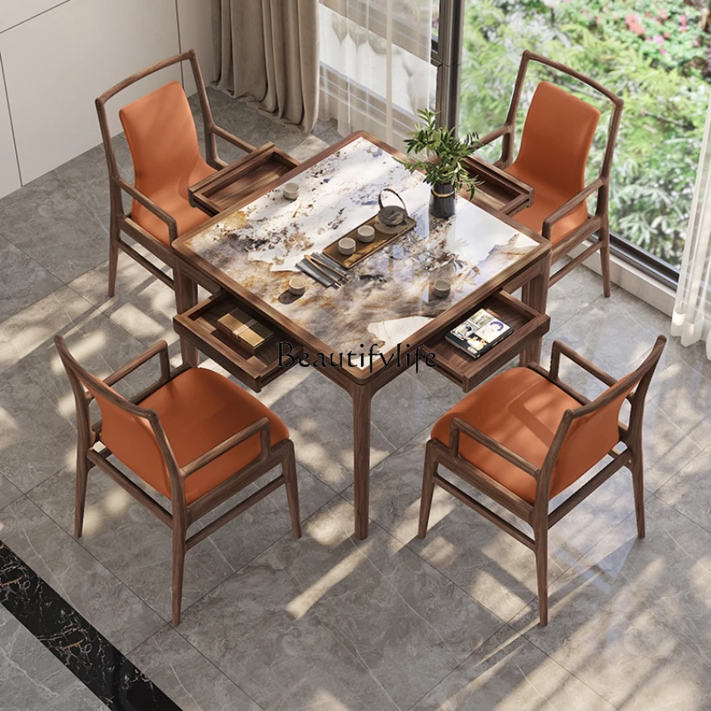 New Chinese Style Solid Wood Chess and Cards Eight-Immortal Table Square Household Modern Simple Small Apartment