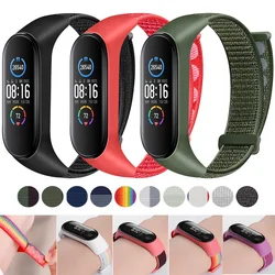 Nylon loop For Xiaomi Mi Band 7 4 3 5 6 smartwatch Wristband Sport Correa Breathable Replacement Bracelet for Miband 6 8 Straps