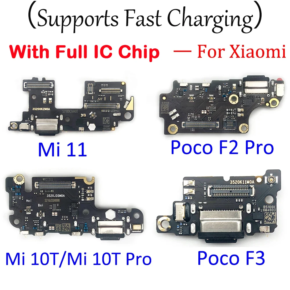 100% OEM Tested USB Charging Port Microphone Dock Connector Board Cables For Xiaomi Poco F3 F2 Pro Mi 11 Lite Mi 11T 10T 13 Pro