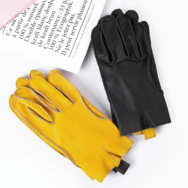 Luvas masculinas de couro macio