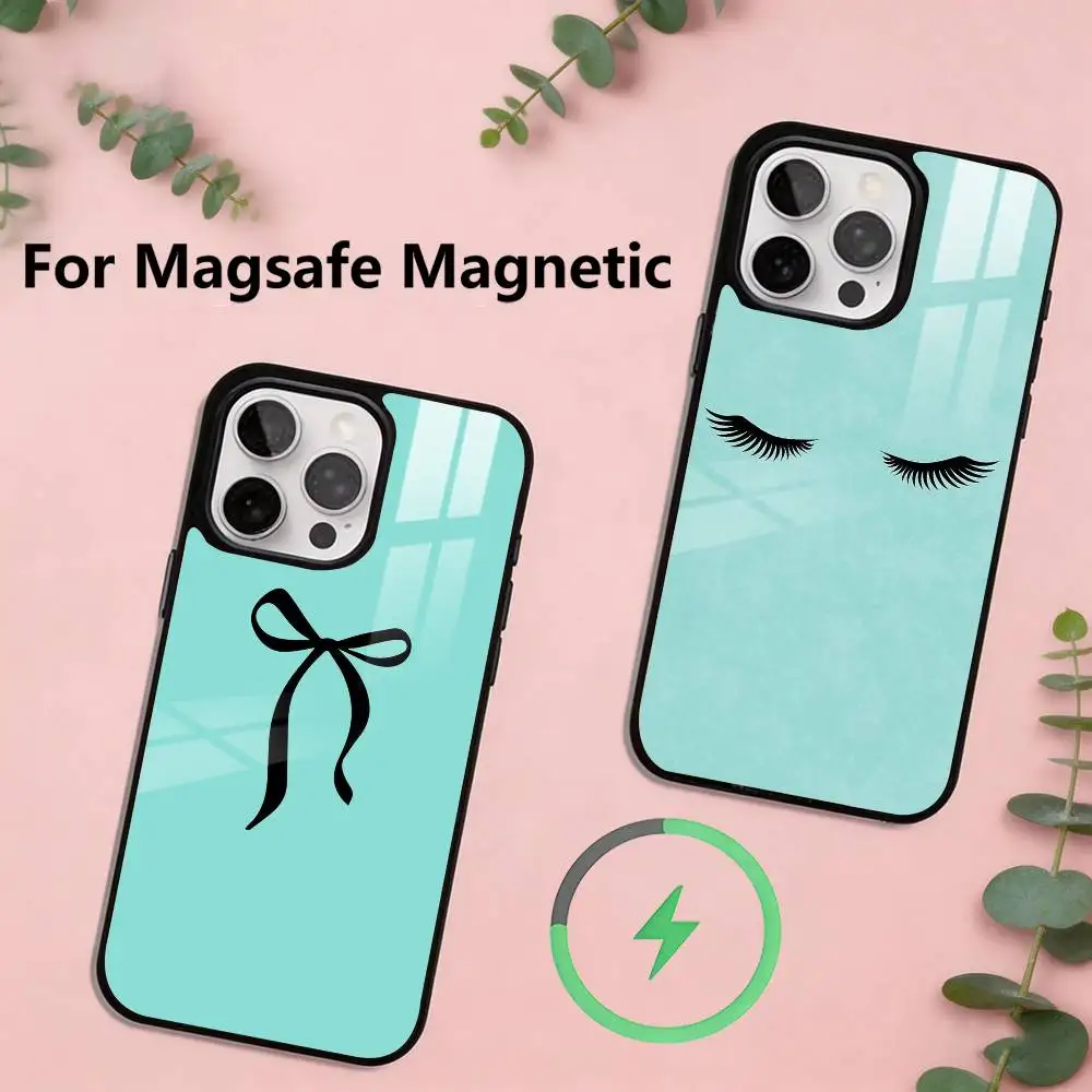 

A-tiffanys Blue Phone Case For iPhone17,16,15,14,13,12,11 Plus,Pro Magnetic with Magsafe Wireless Charging