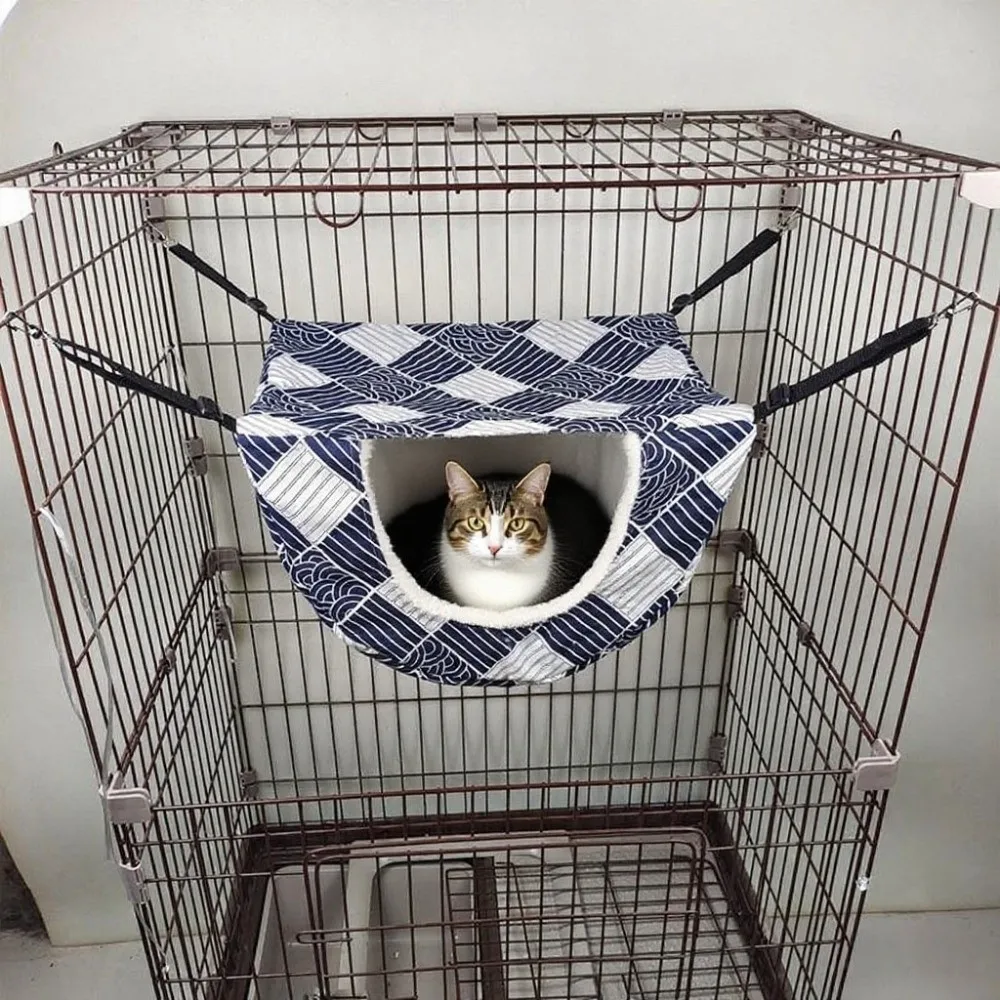 rede-de-descanso-respiravel-para-gatos-com-cordao-ajustavel-cama-suspensa-aconchegante-e-espessa-para-gatos-acessorio-para-gaiola-de-gatos