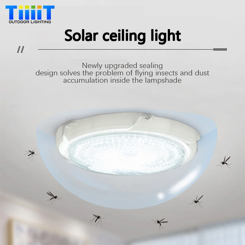 

Solar LED Ceiling Light for Home Indoor Ceiling Light Outdoor IP65 Waterproof Courtyard Lamp Corridor Garden Decorative Light