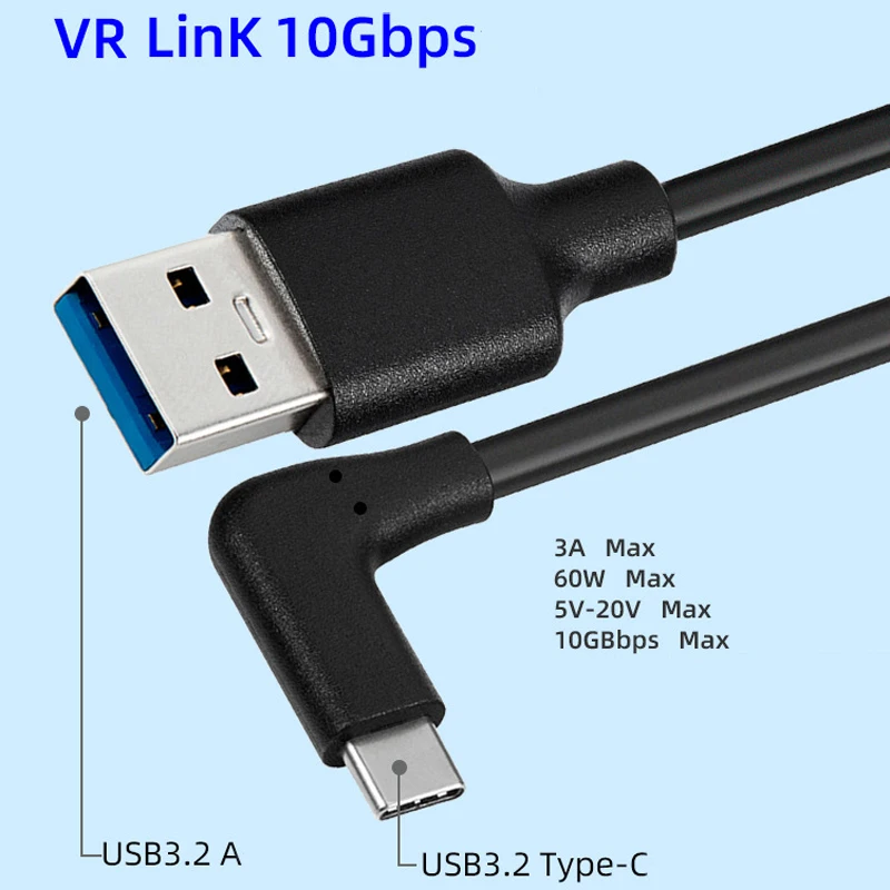 10Gbps Data Line Charging Cable For Oculus Quest 2 Link VR Headset USB 3.2 Type C Data Transfer USB To Type-C Cable VR Cable 3m