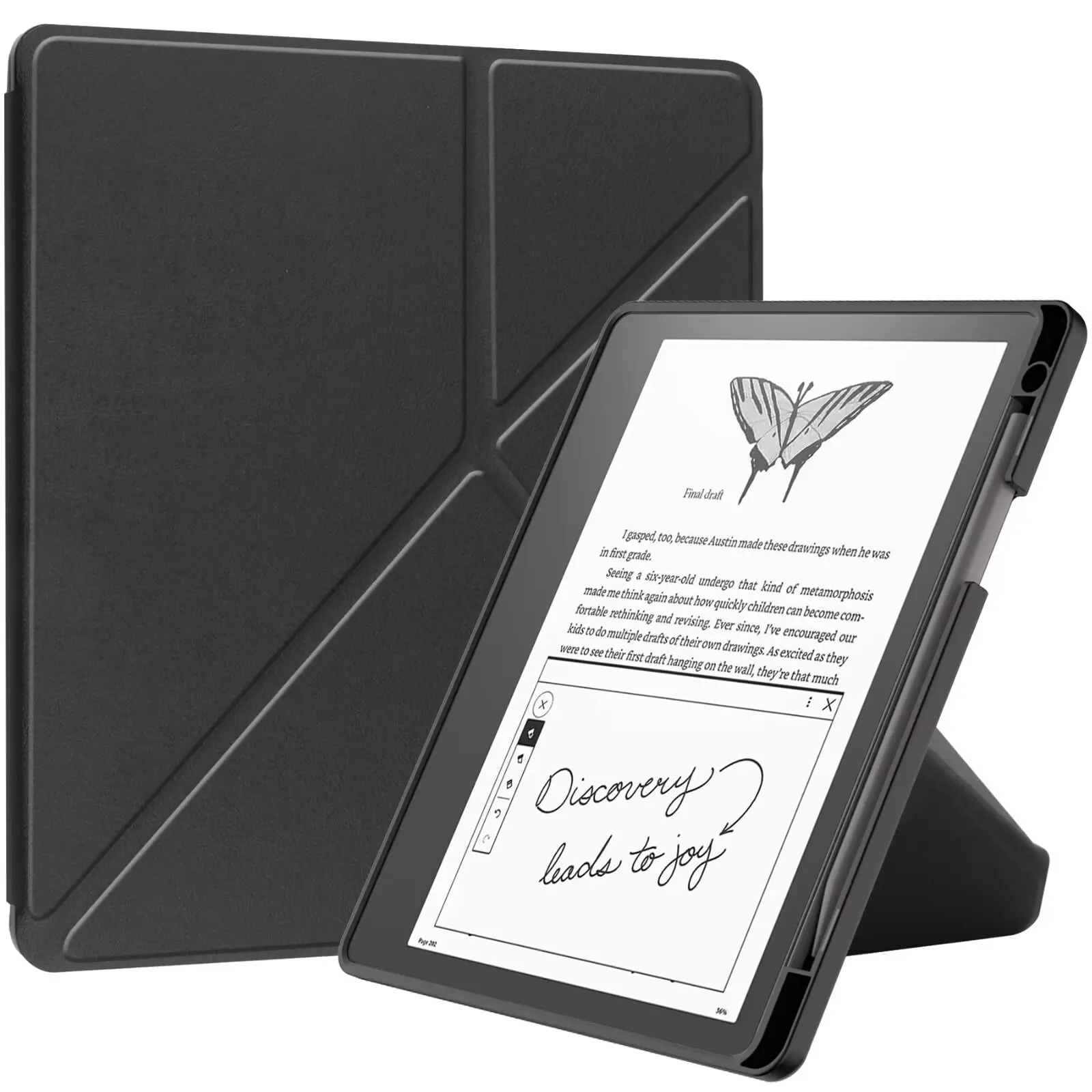 

Leather Case For Kindle Scribe 1st Generation 2024/2022 Release 10.2 Inch TPU Transformers pencil slot