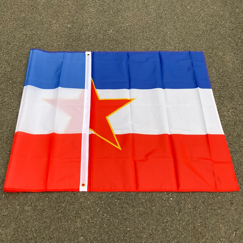 AERLXEMRBRAE-Drapeau en Polyester pour Cérémonie, Bannière pour la Yougoslavie, 90x150cm