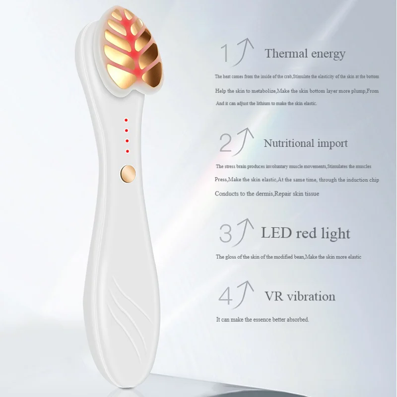 Nieuwe EMS Microstroom Introductie Oogmassage Instrument Pen is een draaibaar heet kompres Vibrerend kleurlicht Schoonheidsapparaat