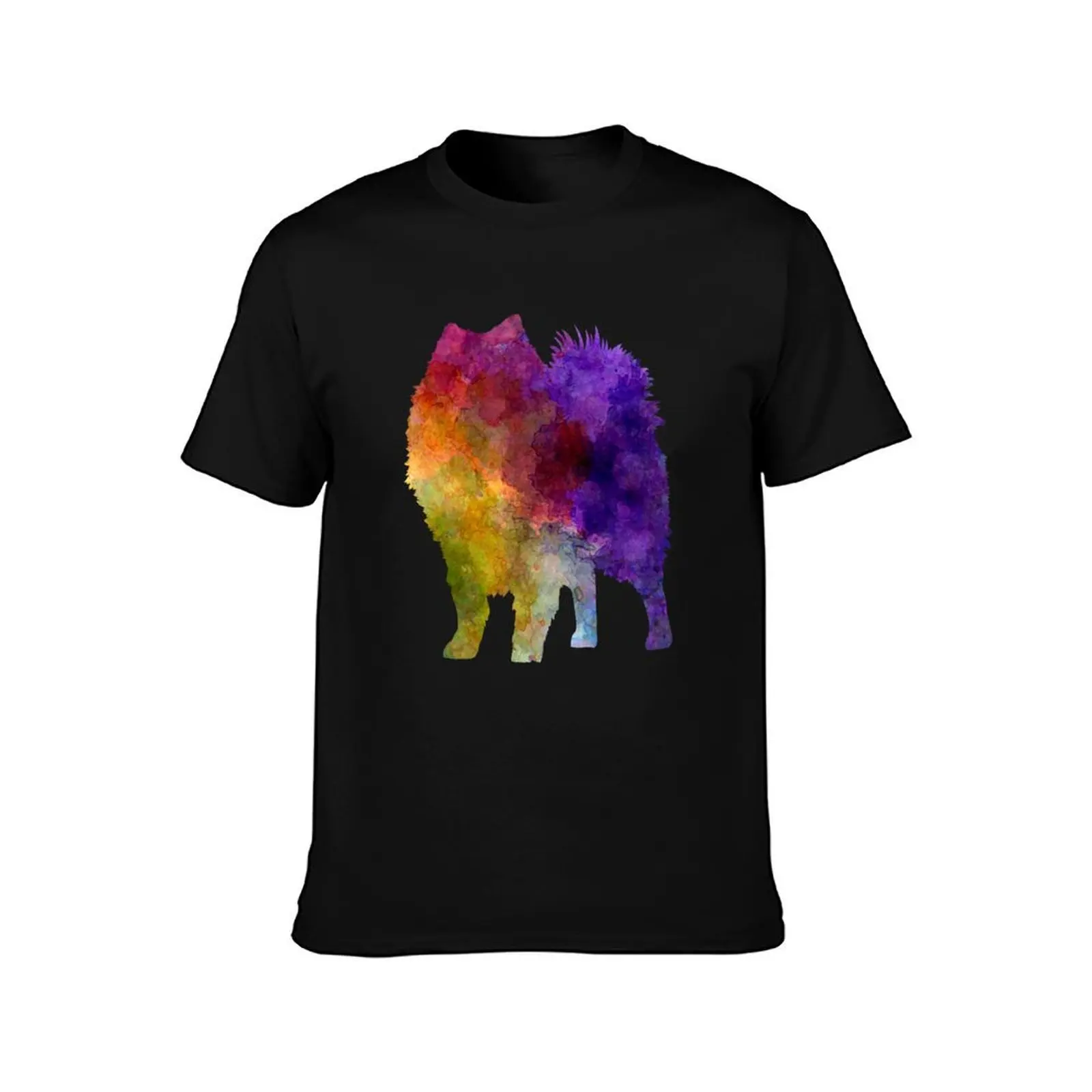 Japanese Spitz in watercolor T-Shirt Street Style Casual Tee Shirt T-Shirt