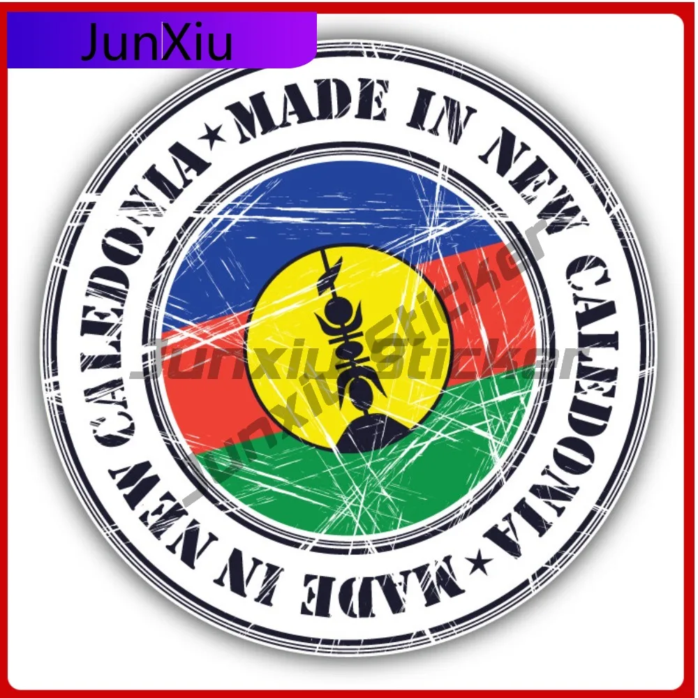 

Made In New Caledonia Grunge Flag Stamp Car Decal Bumper Stickers Cool Style Car Use For Rear Window Automotive Decor Scratch