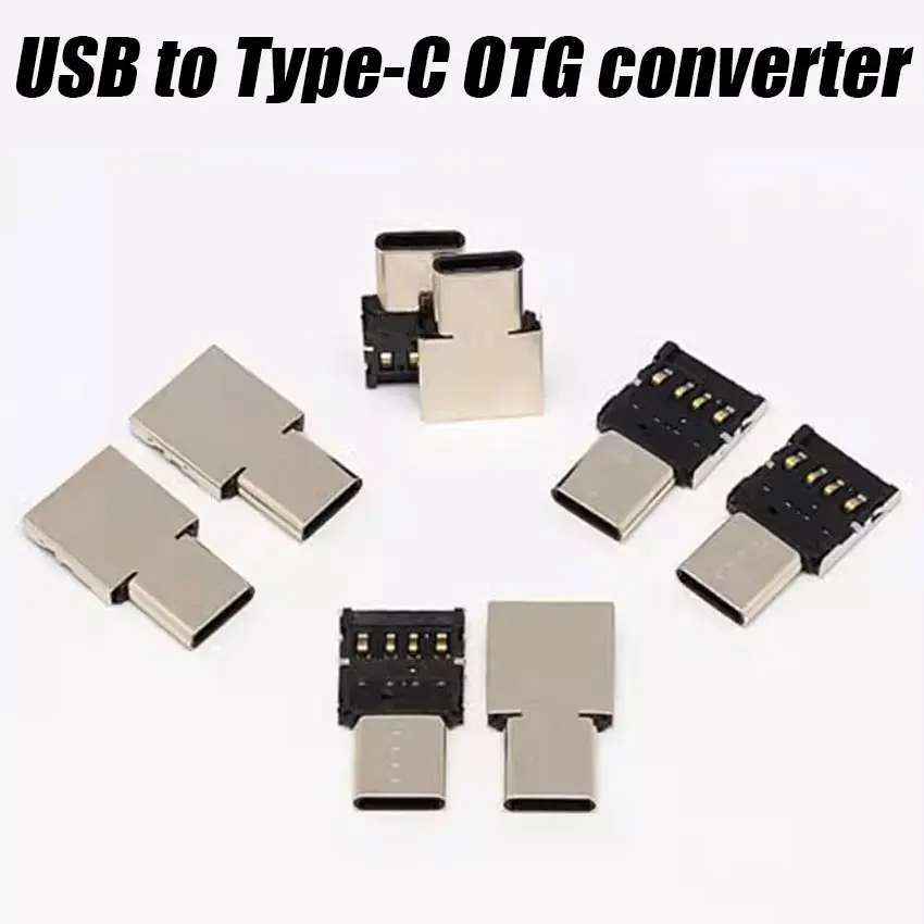 

2-10PCS OTG Micro USB Type C Adapter USB-C Male to USB 2.0 Female Data Connector for Macbook Android Phone