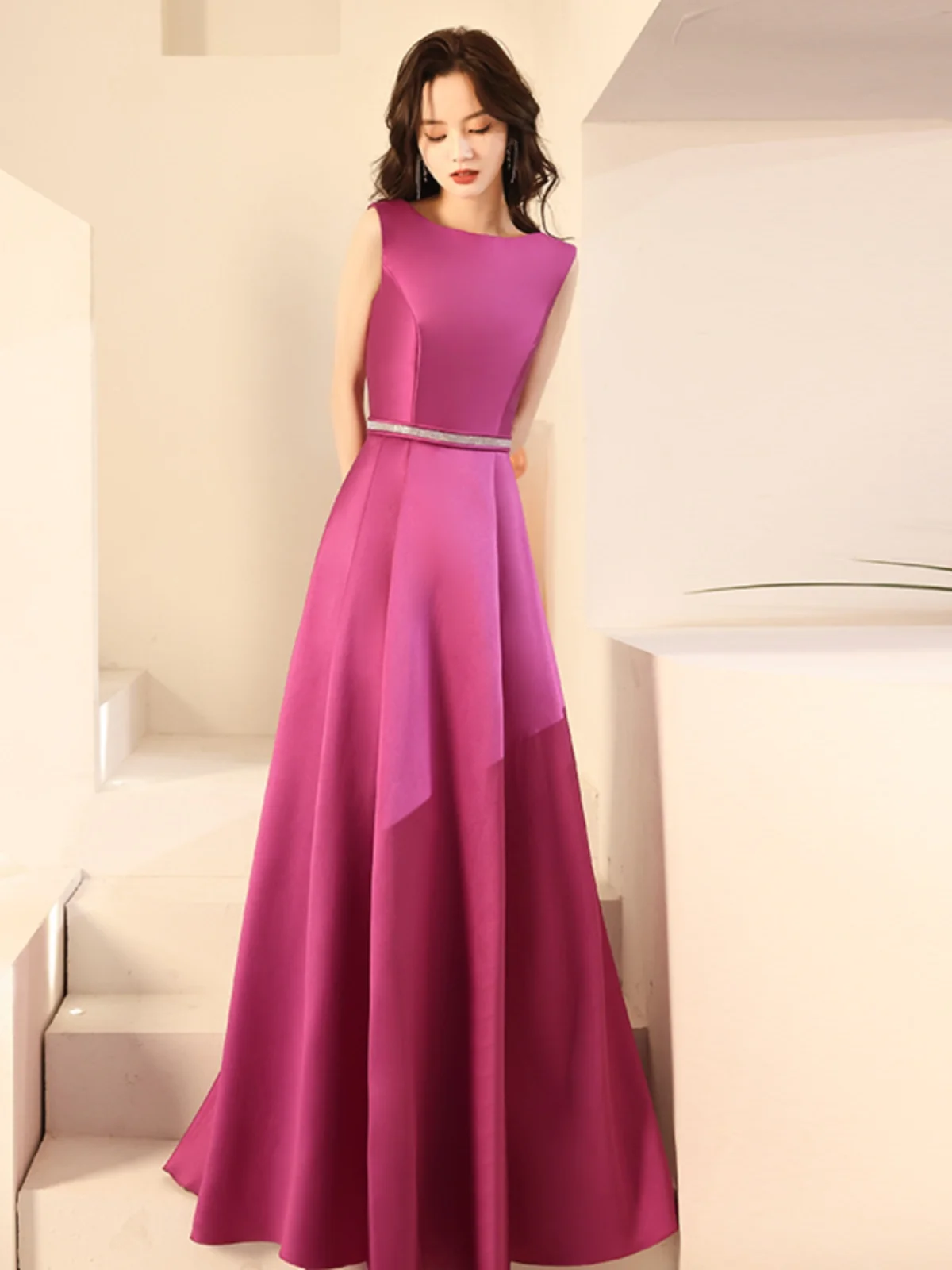 

Новое женское длинное вечернее платье 2025 года для выступлений, мероприятий, ведущих, знаменитостей, хоровых коллективов, корейский стиль, для свадеб