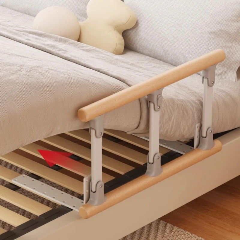 Adjustable Foldable Bed Safety Guardrail System‌ - Universal Assist Bar for Elderly & Kids with Anti-Fall Protection Pad