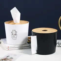 Tissue Storage Box Large Capacity Napkin Box Widely Used Plastic Roll Paper for Home