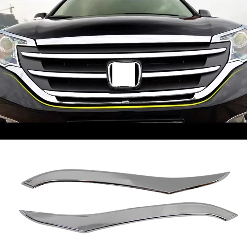 Chrome Centre hood Grill Grille cover trim trims For 2012-2016 2014 2015 Honda CRV CR-V