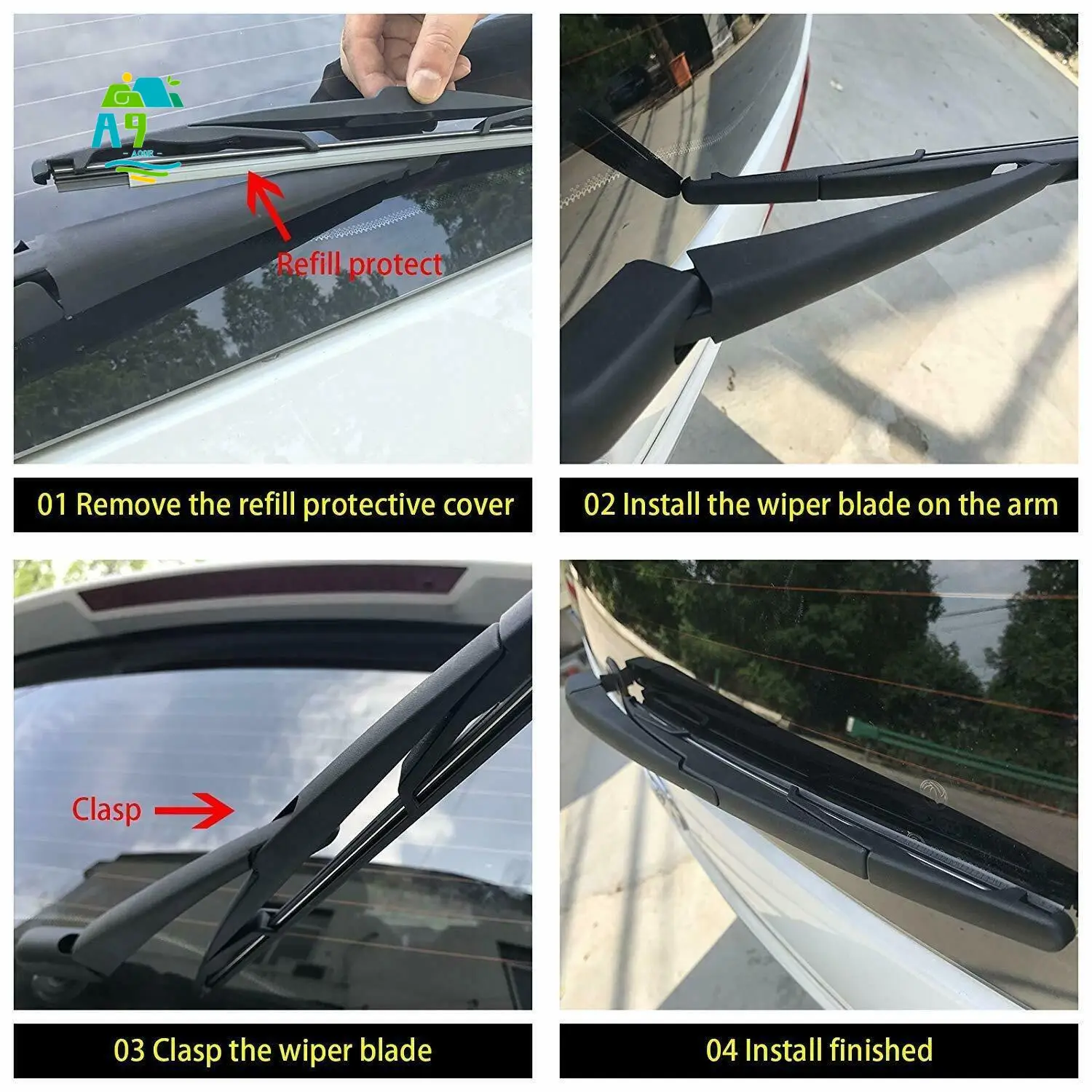

A09E-For Trailblazer Envoy Buick Rainier Windshield Wiper Arm Blade Set