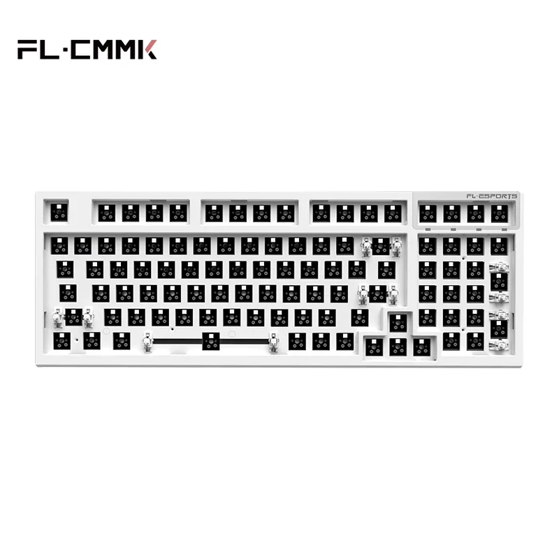 Esports-kit Teclado Mecânico sem Fio tipo c com Fio Bluetooth 2.4g Chave Completa Hot Swap Rgb 98 Chaves Mk980 fl ·