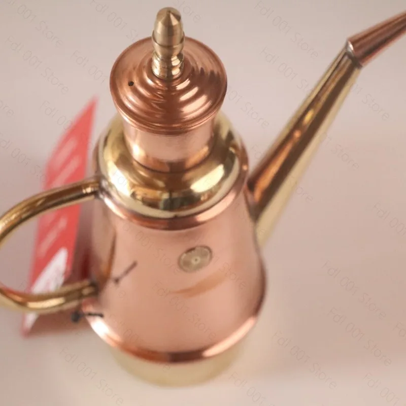 Traditional Italian Handmade Copper Oil Pot - Commercial Pizza Oven Oil Dispenser for Bakeries & Pizzerias