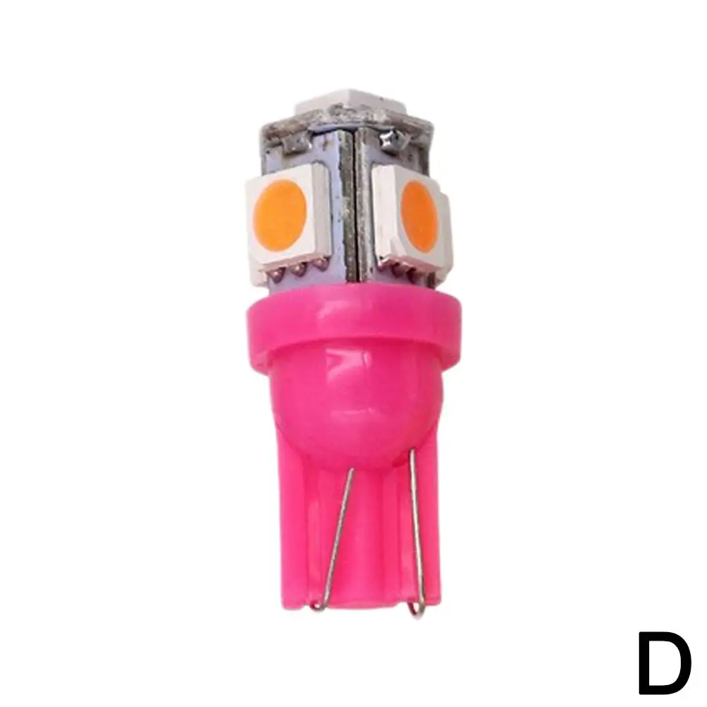 หลอดไฟ W5W T10 5W5 1ชิ้นหลอดไฟ LED 5050 5SMD 12V สำหรับอ่านหนังสือภายในรถมอเตอร์ไซด์แผ่นป้ายทะเบียนทรงโดมไฟโคมไฟท้ายรถ Z3I0 Si