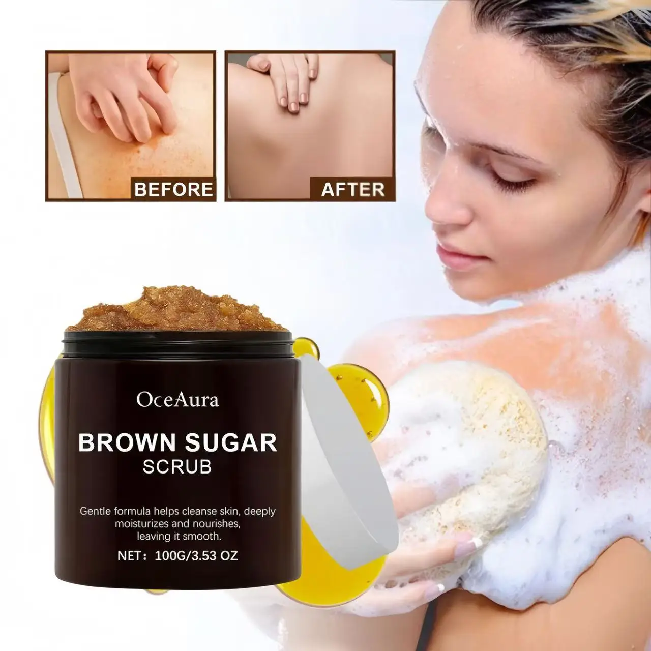 

100 г мороженого скраб гель для душа нежное отшелушивание осветляющие эфирные масла питают гладкие очищают поры уход за кожей два в одном