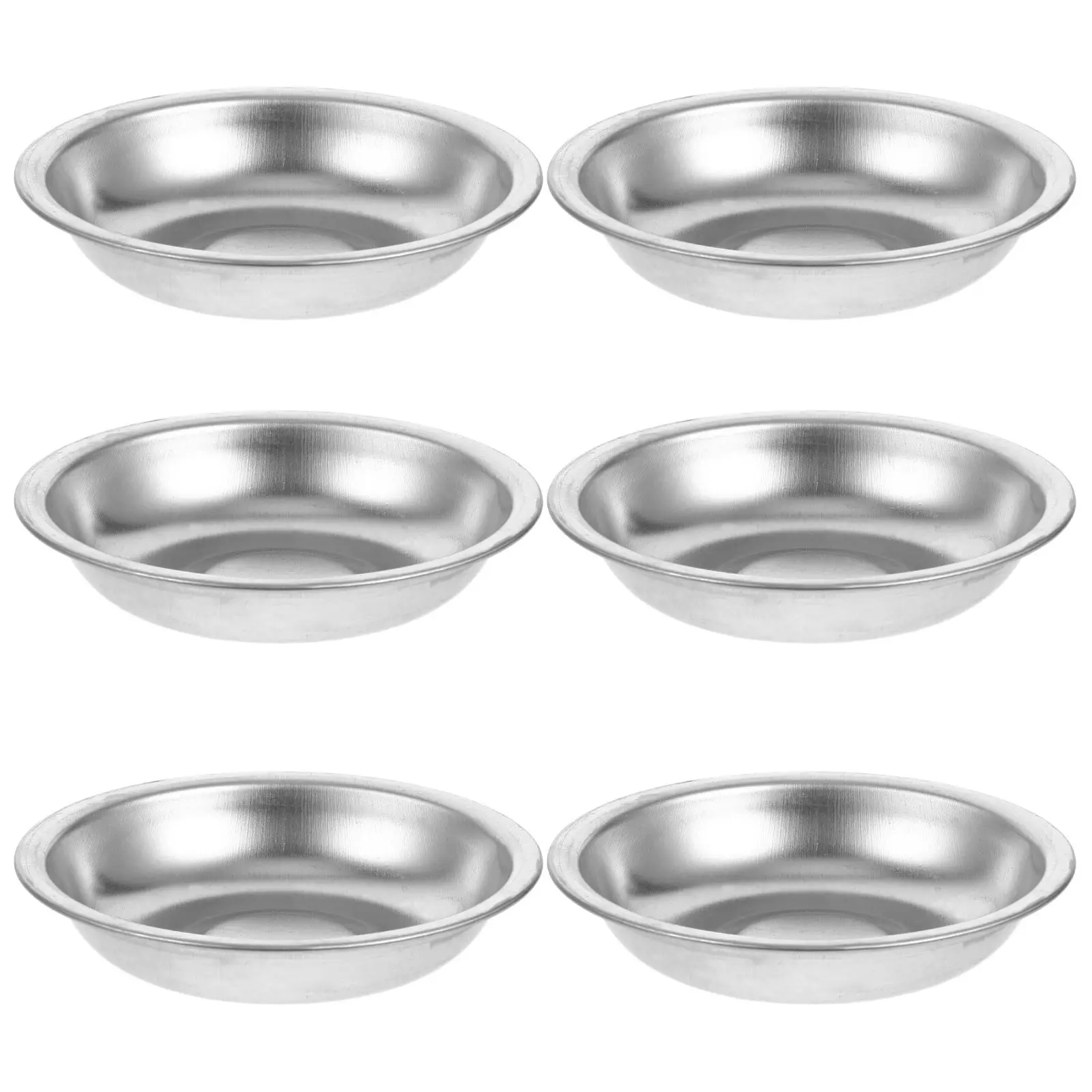 6Pcs Stainless Steel Paint Palettes for Artists Mixing Trays Large Wells Rustproof Acrylic Enamel Oil Painting Color Mixing
