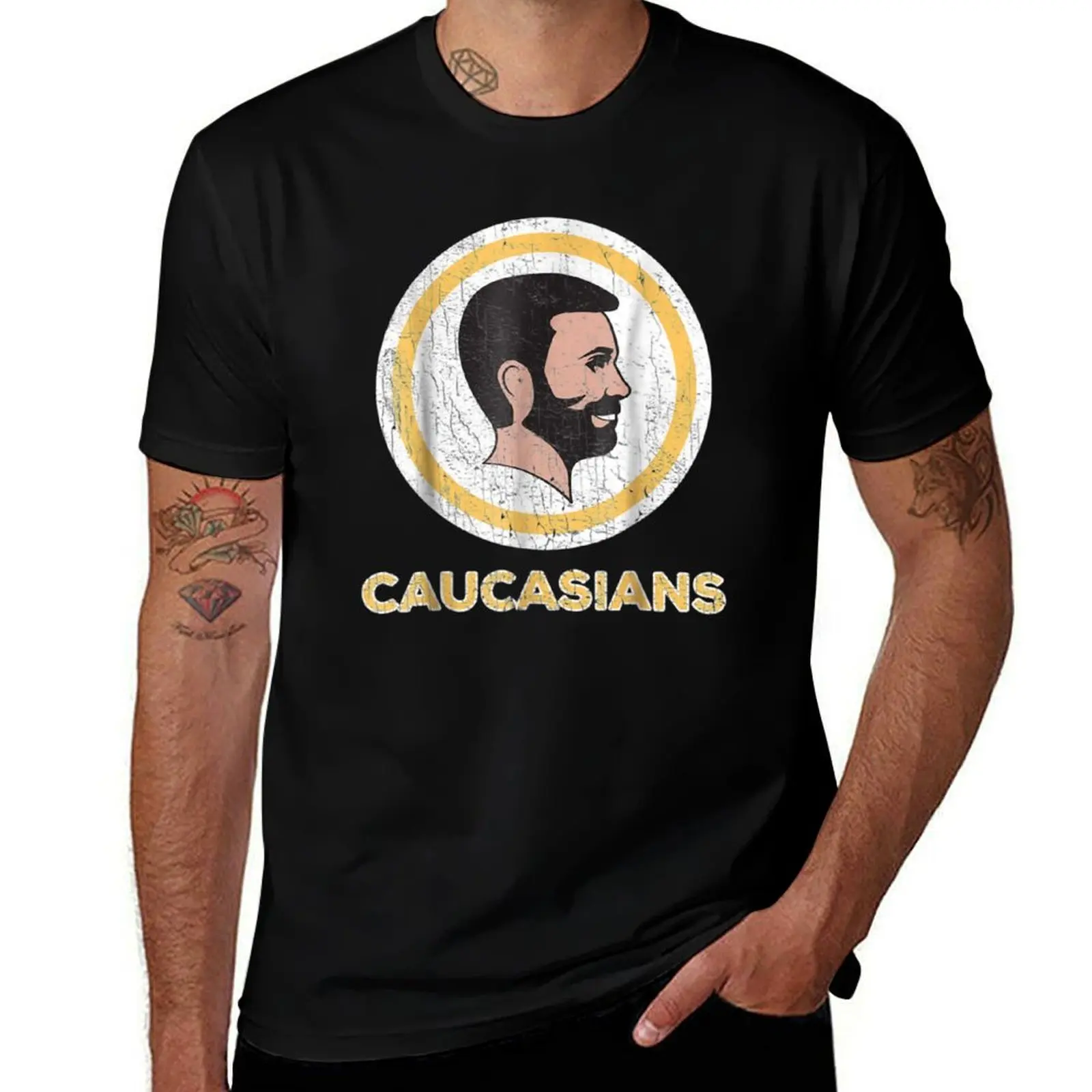 

Caucasian Caucasians Pride Vintage Funny T-Shirt anime t shirts oversize T-Shirt