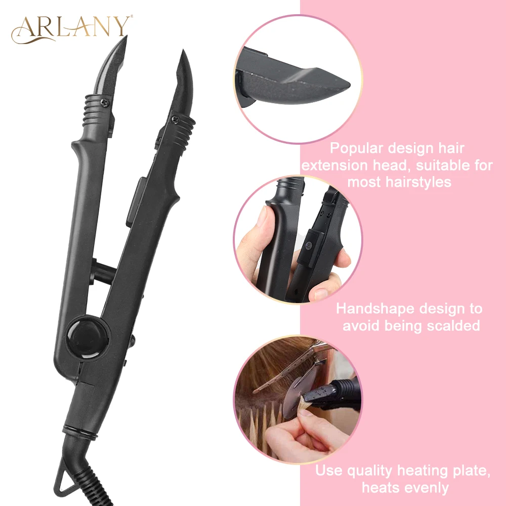 

Утюг для наращивания волос ARLANY для кератиновых наращивания, соединитель для волос, термоутюг, соединительная палочка, регулируемая температура