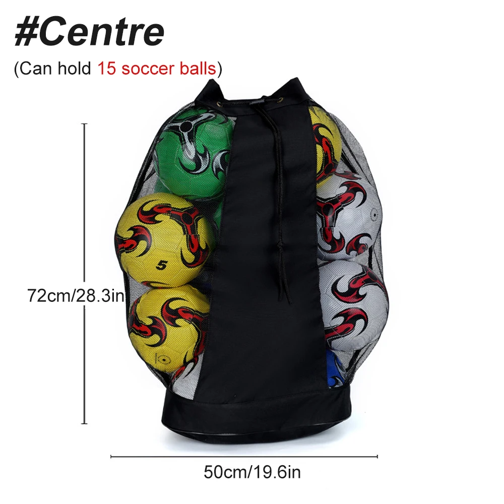 1 stücke Einstellbare Schulter Gurt Sport Ball Tasche Mesh Basketball Team Bälle Halter für Fußball Und Fußball Team Arbeit Ball taschen