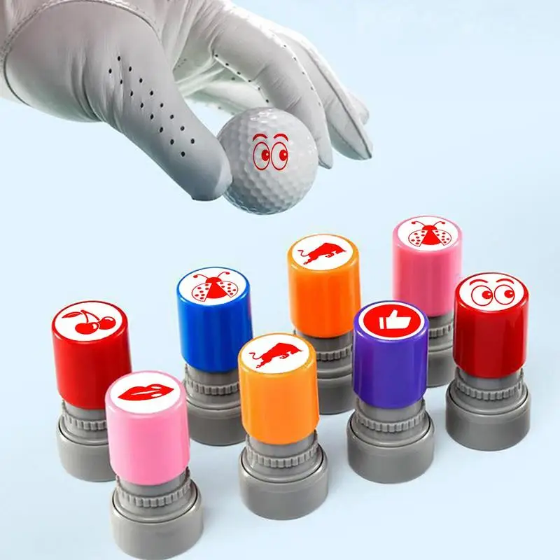 Waterproof Golf Ball Stamper Stamp Marker Impression Seal Quick-dry Multicolors Golf Accessories Symbol For Golfer Gift