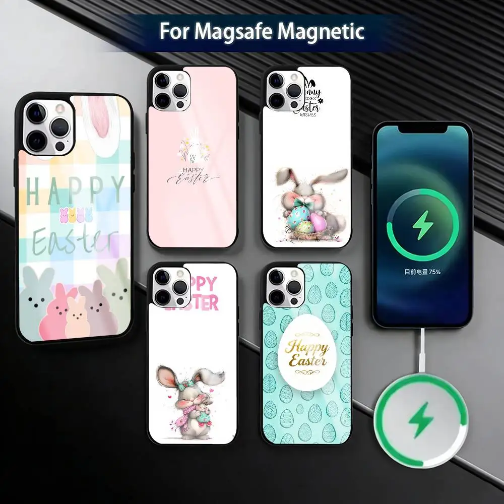 Easter  Phone Case For iPhone17,16,15,14,13,12,11 Plus,Pro Magnetic with Magsafe Wireless Charging