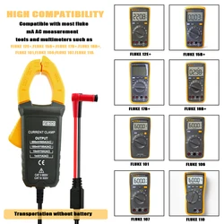 ZIBOO i600E 600Amp AC Current Clamp ,4mm Banana Plug For Multimeters/mV AC Measurement Tools Perfect replacement for i400E