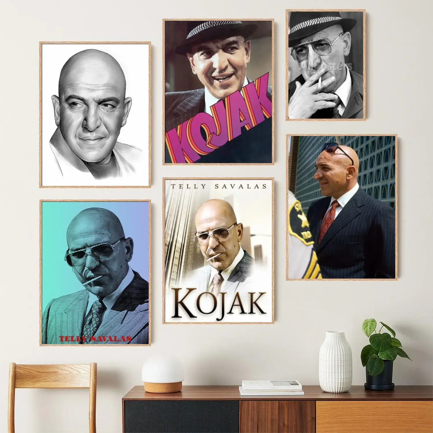 telly savalas Canvas Art Poster, Wall Art, Picture Print, Modern Family, Bedroom Decor, Posters