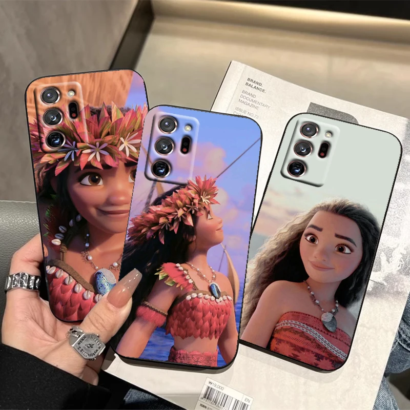 Disney Moana Ocean Cute For Samsung Note 20 10 Ultra Plus A31 A14 A12 A70 A34 A25 A04 A05 A15 A24 5G Black Cover Phone Case