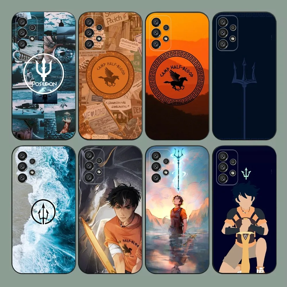 Funda de teléfono P-Percy J-Jackson Poseidon para Samsung Galaxy A20,A21s,A22,A31,A32,A52,A53,A72,73,A80,A91 funda negra suave