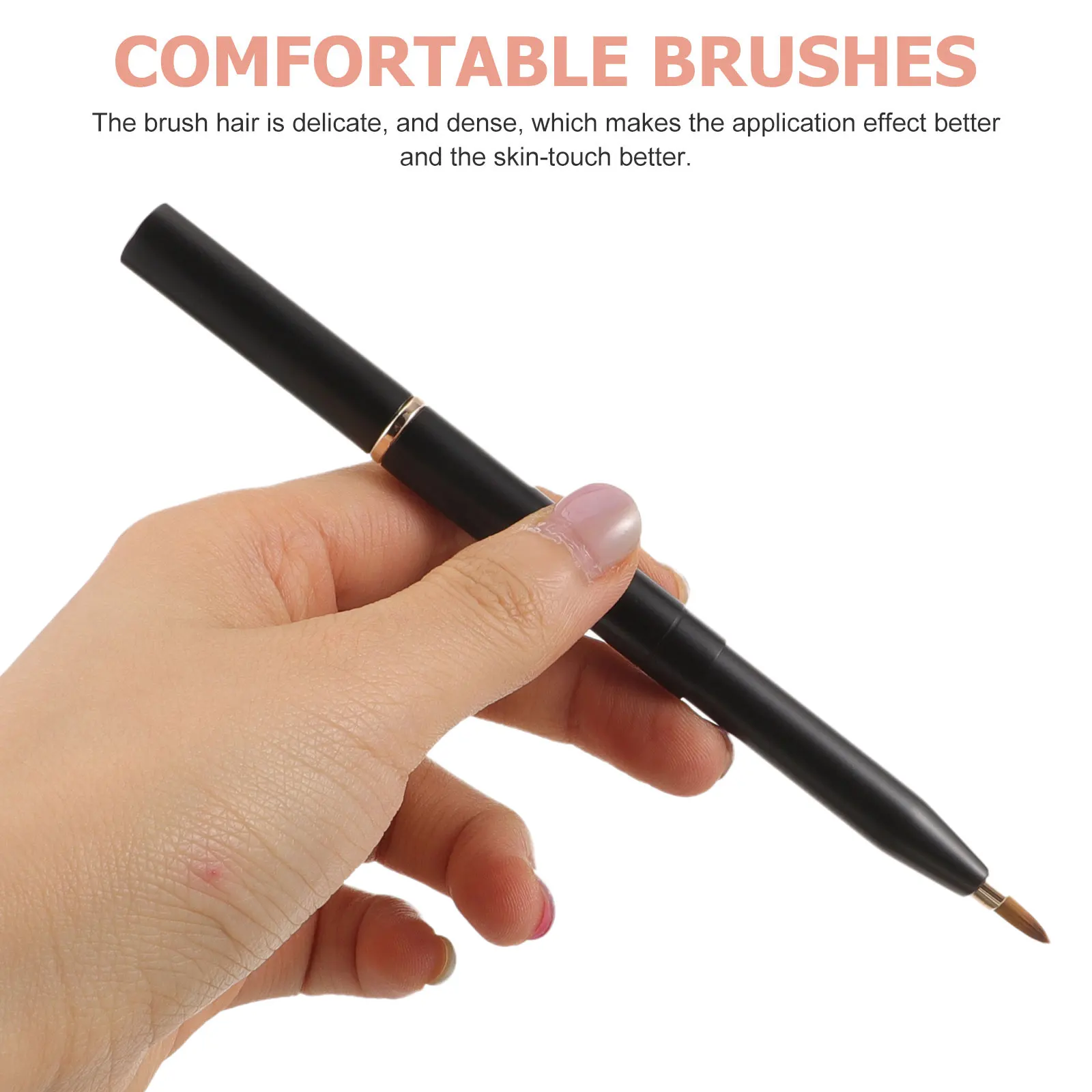 

Double End Lip Brush For Lipstick Lip Gloss Concealer Portable Makeup Applicator Tool Small Size Women Brush Applicator