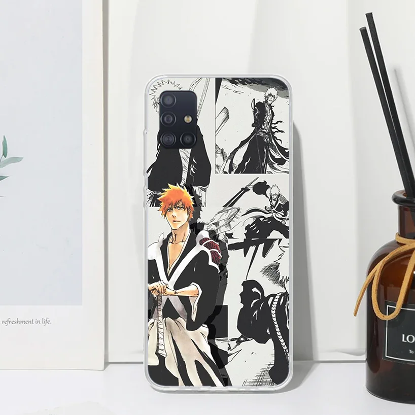 Ichigo Kenpachi Отбеливатель Аниме чехол для телефона Samsung A51 A41 A31 A21S A11 A01 A71 A50S A40 A30S A20E A10S A70 A6 A7 A8 A9 Plus Ba