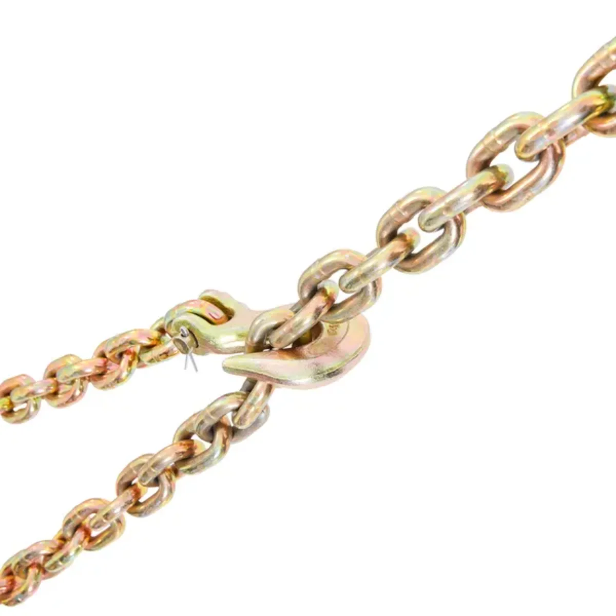 VEVOR 7100lbs 바인딩 체인 - 3/8"x20ft G80 견인 체인(그랩 후크 포함) - DOT 인증 - 아연 도금 - 도크/공장/건축