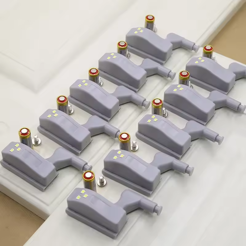 20/10Pcs LED חכם מגע אינדוקציה תחת קבינט אור ארון פנימי ציר מנורת חיישן אור לילה אור עבור ארון מלתחה