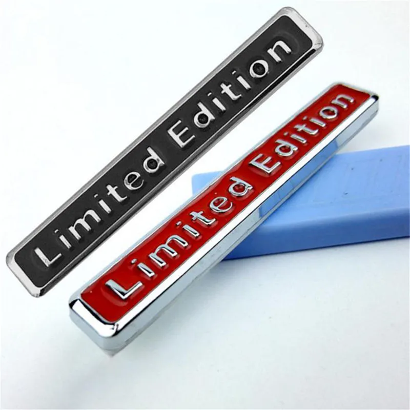 Black/red 3D Metal Limited Edition Badge Universal Car Decal Sticker For Car Styling