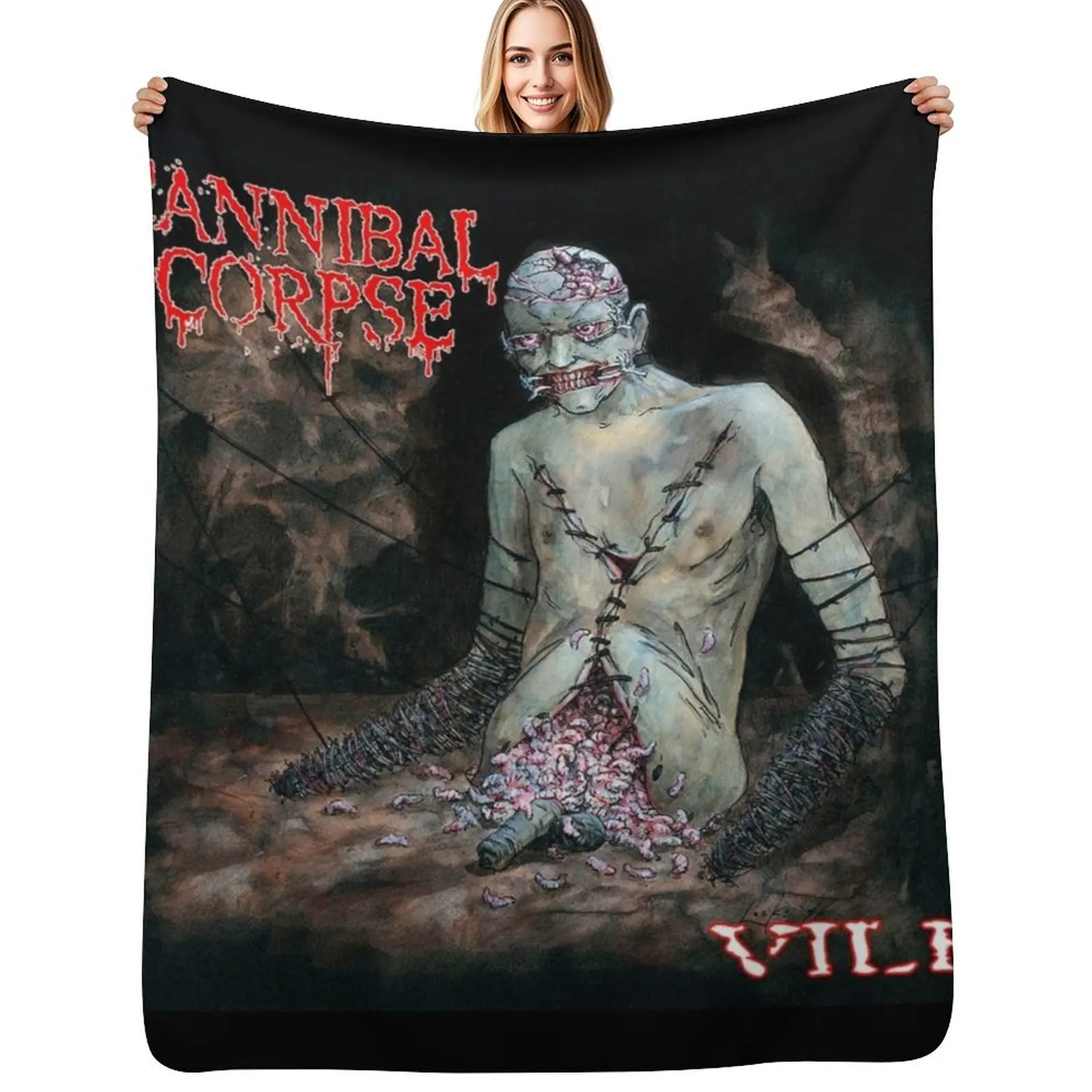 

Cannibal Corpse vile Throw Blanket Soft Beds valentine gift ideas For Baby Soft Blankets