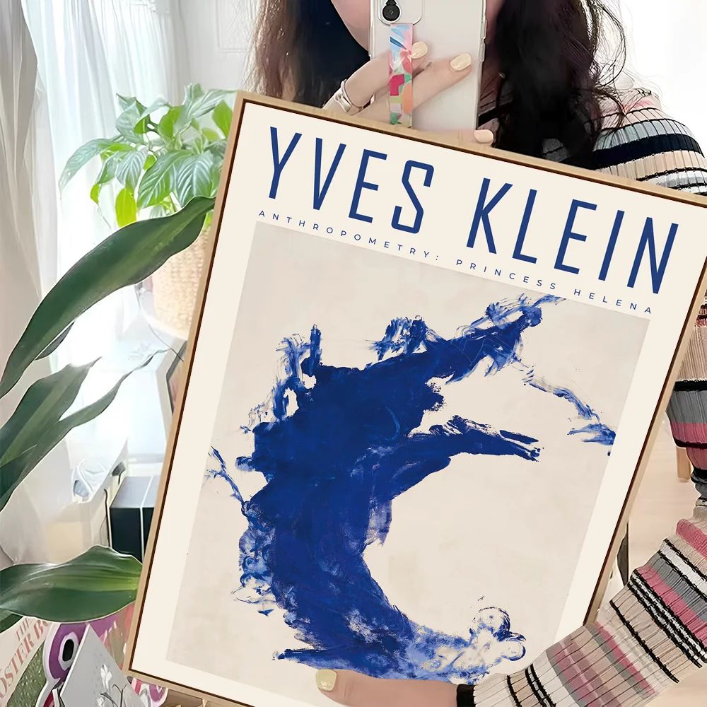 Yves Klein Blue Exhibition Gallery Vintage Posters Sticky Whitepaper Prints Posters Artwork Posters Wall Stickers