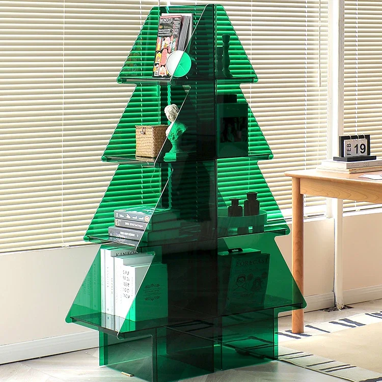 

Christmas tree shape, furniture children's bedroom living room modern office set, children's acrylic bookshelf