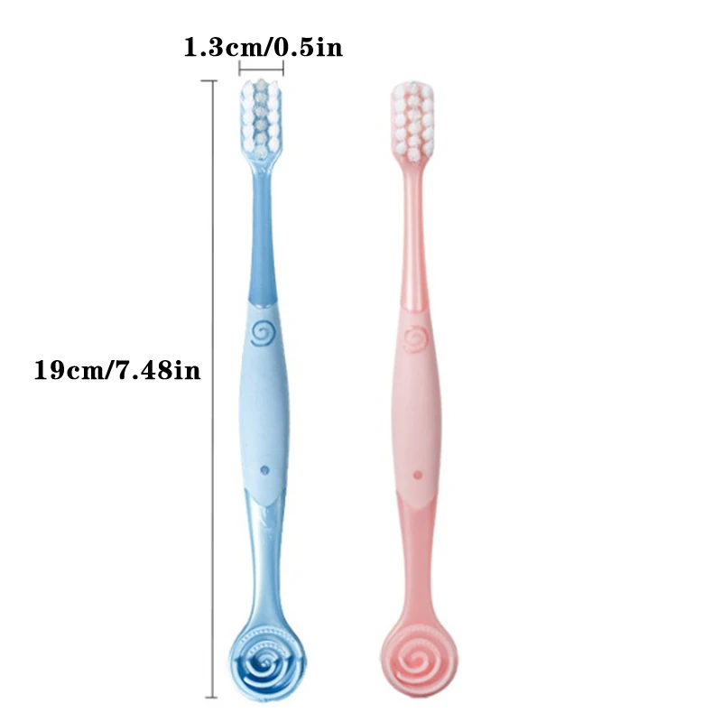 Escova de dentes de cerdas macias para adultos Aparelhos ortodônticos limpos Escova de dentes dental Cuidados de saúde bucal Raspador de língua 1pc