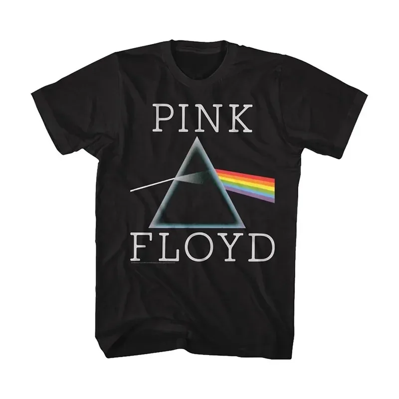 Camiseta Confortável Oversized de Manga Curta Estilo Retrô Americano com Estampa do Membro do Pink Floyd Roger Waters - Item Quente de Verão