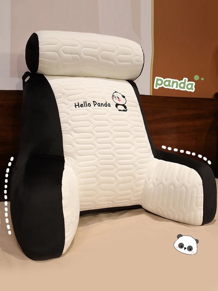 Summer Ice Shreds Pillow Panda Increase in Height Lumbar Support Detachable Washable Cushion Student Dormitories Bed Backrest