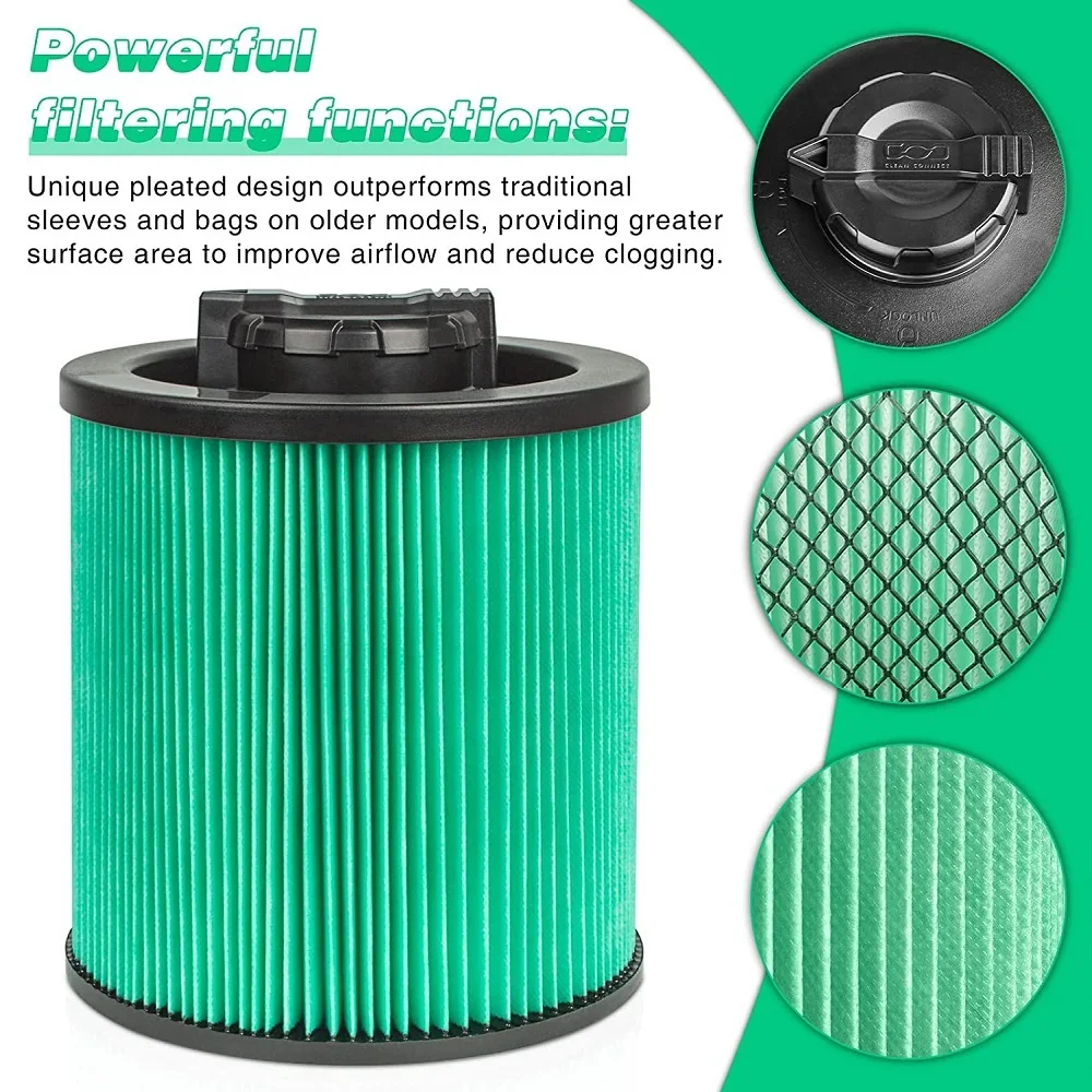 DXVC6914 HEPA Cartridge Filter for DeWalt Regular 6-16 Gallon Wet/Dry Vacuum Cleaners DXV06P