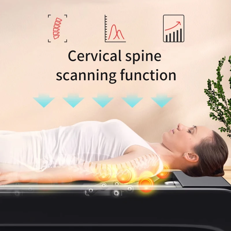 2025Multifunctional Warm Therapy Bed for Cervical and Lumbar Spines, 3D Jade Stone Electric Device for Whole Body Massage